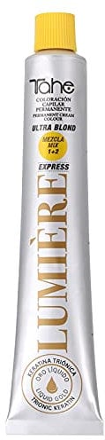 Tahe Lumière Express Tinte Permanente Ultra Blonde Superaclarante, 100 ml (100.01 Rubio Platino Natural Ceniza)