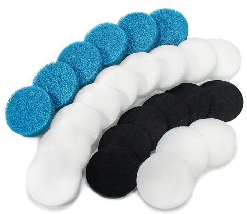 LTWHOME Filtros de carbón, filtros gruesos y almohadillas de filtro fino serie compatibles con Eheim Classic 2217/600 2616175 (paquete de 24)