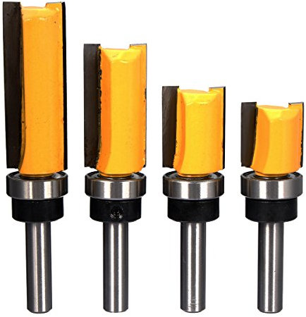 EsportsMJJ 4 Pezzi Da 8 Mm Gambo Carburo Sagomato Trim Router Bit Pantografo Fresa