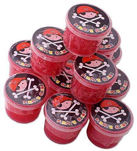 TE-Trend Glibberschleim 40x30mm 12er Set - sicherer Piraten Glibber für Jede Party - wiederverschließbare Glibber Dose - langanhaltender Spielspaß - Glitzer Schleim für Spaß und kreative Spiele