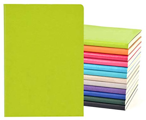 FOCCTS 4 Stück A5 PU Leder Bunte Schreiben Notebook Journal Tagebuch Notizbuch Täglichen Notizblock Nette Reise Journal (Set von 4 Zufällige Farbe)