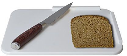 Pflegehome24® Frühstücksbrett Brotschmierbrett *EXTRA* für Einhänder rutschfeste Noppen, weiß
