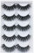 3D Faux Cils Naturel, 5 Paires Fauxcil 3D Fait à la Main Faux Cils Epais Long Noir Cils Réutilisable pour le Maquillage (FauxCils G-800 * 1)