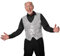dressforfun 901000 Herren Pailletten Anzug Weste, V-Ausschnitt, Ärmellos, silber - diverse Größen - (M | Nr. 303967)