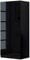 Carlton Black High Gloss 2 Door Wardrobe, Full Length Double, Top Shelf Storage, Soft-Close No-handle Design Doors, Modern Furniture for Bedroom/Children's Room