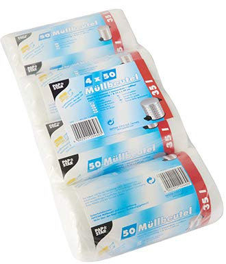 PAPSTAR 800 Stück Müllbeutel, 35 l, transparent, H 69 x B 55 cm