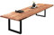 SAM Esszimmertisch 300x110 cm Valin, Akazienholz naturfarben & massiv, Baumkantentisch mit U -Gestell aus Metall Mattschwarz, echte Baumkante, Platte 50mm