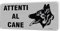 Goodvia Attenti al Cane Cartello Alluminio 15x30cm, Attenzione al Cane Cartelli in Metallo Spazzolato, Targhetta Attenti al Cane Durevole, Impermeabili e Protezione UV Sono Adatti per Esterno