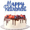 Gyufise Blue Happy Retirement Cake Topper Retirement Cake Decoration Picks for Retired Party Cake Decoration Party Supplies 1 Pack