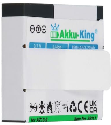 Akku kompatibel mit Xiaomi AZ13-2 - Li-Ion 890mAh - für Yi YDXJO1XY, Xiaoyi