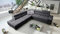 All4All Ecksofa mit Schlaffunktion Margo IX 283x298 cm - Schlafsofa mit Bettkasten - Wohnlandschaft in L-Form - XXL Sofa Groß - Seite Links - Strukturstoff - Dunkelgrau 26