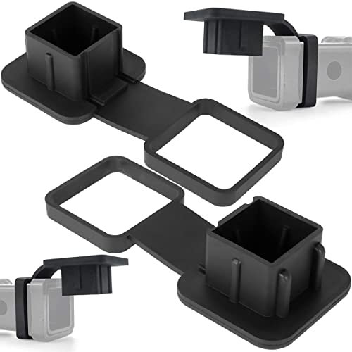 2Pcs Schutzkappe Anhängerkupplung mit Halterung Anhängerkupplung Abdeckkappe für 2 x 2 Empfängerrohr, Gummi Abdeckung Anhängerkupplung KFZ Kugelkopf