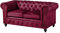 MASSIVMOEBEL24.DE | Chesterfield Sofa 2-Sitzer aus Echtleder #402 | aus echtem Büffel-Leder - Rot | 158x82x75 cm | mit Nieten | Couch Polstercouch 2er Sitzer
