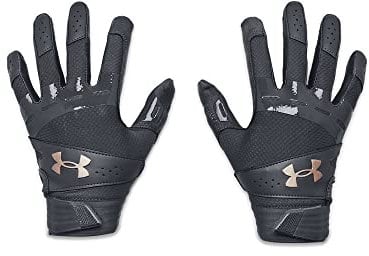Under Armour Damen-Softball-Handschuhe, (012) Pitch Gray/Pitch Gray/Metallic Ros gold, Gr e L