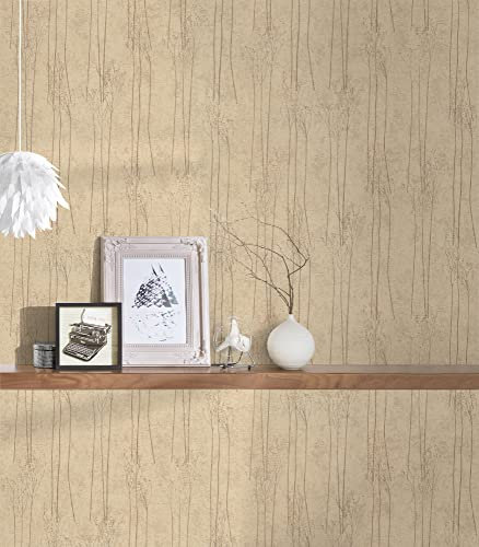 A.S. Création Skandinavische Pampasgras Tapete Schwedisch Braun Beige Vliestapete 386141 10,05x0,53m Made in Germany