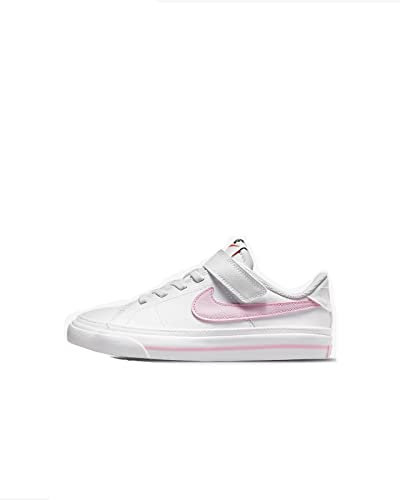 NIKE Unisex Bambino Court Legacy (PSV) Low, 109 Bianco Rosa, 27.5 EU