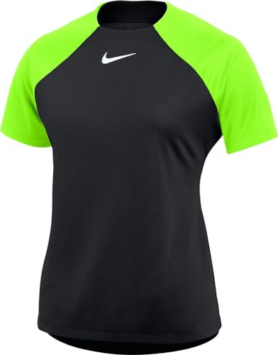NIKE DH9242-010 W NK DF ACDPR SS TOP K T-shirt Women's BLACK/VOLT/WHITE Size S