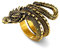 U7 Wikinger Drache Ring für Männer 18k vergoldet Vintage Lóng Statement Ring Biker Hip Hop Roker Ring Modeschmuck Accessoire für Vater Ehemann(Ring Größe 69)