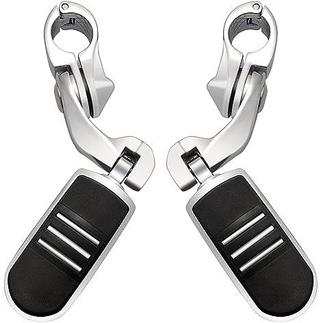 Hokuotolite Repose-pieds inclinés courts réglables pour autoroute, 3,2 cm, pour Harley Davidson Touring Electra Road Glide Road King Street Glide Softail Sportster
