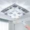 CXGLEAMING 11.8 Modern Crystal Chandelier Dimmable LED Light Fitting Ceiling Square Small Chandelier Flush Ceiling Lights for Living Room Bedroom Hallway Bathromm Dining(Remote Control)