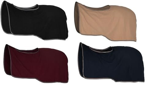 netproshop Weiche Fleece Ausreitdecke Nierendecke mit Schweifkordel Gr. 125-165, Groesse:135, Farbe:Bordeaux