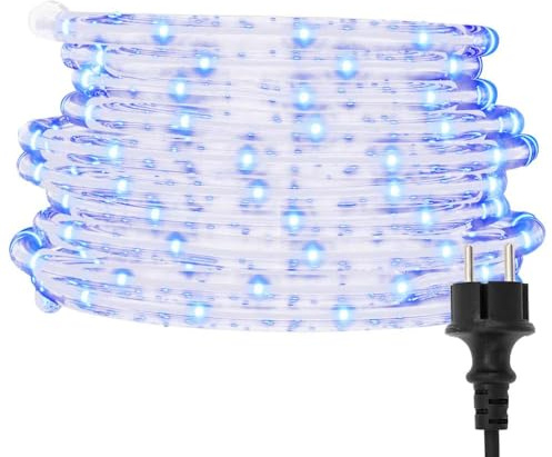 vidaXL Lichtschlauch 240 LEDs Lichterschlauch Lichterkette LED-Streifen Außen Innen Party Deko Weihnachtsbeleuchtung Weihnachtsdeko Kaltweiß 10m PVC