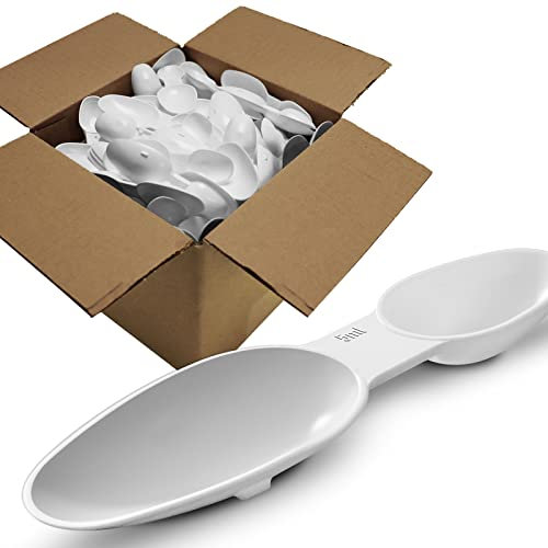 100pc Box, RE-GEN 5ml/2.5ml Double Sided Spoon Reusable Plastic Medicine Spoons