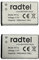 Lot de 2 batteries Li-Ion d'origine RT12 3,7 V 1000 mAh pour Radtel RT12 WLN KD-C52 KD-C1