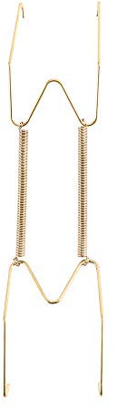 Ganchos de placa de acero inoxidable tipo W, soporte de resorte para platos, gancho invisible, ganchos de pared invisibles para paredes, soporte de resorte de plato gancho invisible (10 pulgadas)