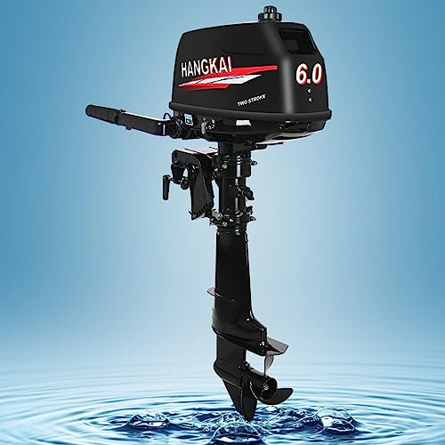 TAHALI 2-Takt-Elektro-Außenbord-Trolling-Motor, 6 PS, Außenbordmotor, Elektromotor, 4,4 W, Bootsmotor, 4500–5500 U/min, für Schlauchboote, Fischerboote, Kajak-Fischerboote