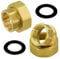 Kaelah Lot de 2 Raccords de Pompe 1 1/2 x 1, Rallonge de Robinet 1/2, en Laiton DN25, Avec Pompe de Circulation, de Chauffage, Montage Avec Vis, Joint Plat