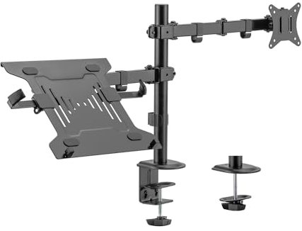 AISENS Soporte de Mesa Giratorio e Inclinable para Portatil y Monitor TV 9Kg de 17 32 Negro