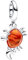 Lkwidi Charme Die kleine Meerjungfrau Sebastian Crab Charms-Anhänger 925 Sterling Silber Charm Bead Pendant für Europäische Armbänder und Halsketten