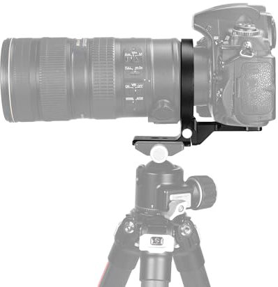 SUNWAYFOTO LS-80 80mm Universal Rotary Ring for DLSR Cameras, Tripod Mount Ring, Lens Support Ring, Arca Swiss Plate Mount, DSLR, Horizontal and Vertical Switching