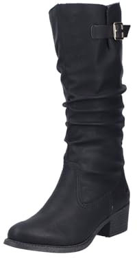 Rieker 73191, Stivali Alti Donna, Nero, 39 EU