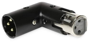 Milestock 3-PIN XLR Angle Adapter Adjustable Male to Female, XLR 90 Degree, 4 Adjustable Angle Positions, 1-Pcs