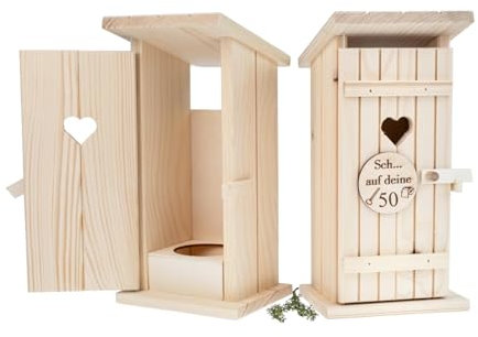 Toilettenhaus aus Fichtenholz ist das ideale Geschenk für runde Geburtstage, Jubiläen oder besondere Anlässe (50)