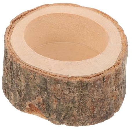 BESPORTBLE Wooden Chinchilla Bowl Natürliche Holzfutter Und Wasserschüssel Für Hamster Chinchillas Und Andere Kleintiere Kompakte Für Einfache Für Futter Und Wasser
