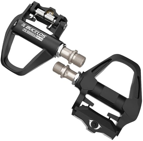 BUCKLOS SPD-SL Pedale PD-R8000 Rennrad-Pedale – Fahrrad Clipless Titanium Sealed Bearing Nylon/Aluminium Ultegra Clip Pedale kompatibel mit Shimano SPD-SL Cleats für Indoor Cycling (9/16 Zoll)