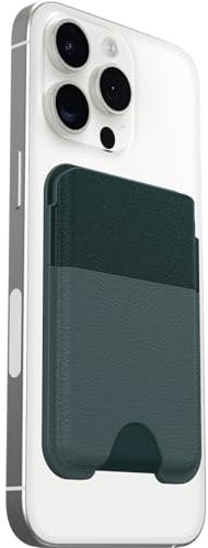 OtterBox Symmetry Cactus Leather Wallet for MagSafe, Soft-Touch Wallet with 2-3 Slots for Cards, Strong Magnetic Alignment and Attachment with MagSafe, Compatbile with iPhone, Green