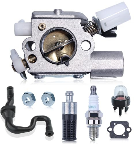 Mtanlo - Carburador para Stihl MS231 MS251 MS231C MS251C MS241 MS241 Motosierra, 1143 120 0611, carburador Kit con bujía 188-512-1 Peras de cebado 530047721 Tuerca de cadena