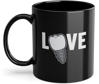 Love Zahnlabor Zahntechnikermeister Kaffeetasse | Dentallabor Zahntechnischer Assistent Zahntechniker Tasse Schwarz (05009W)