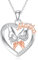 Mutter und Tochter Kette 925 Sterling Silber Mama Halskette Mutter und Kind Liebe Herz Anhänger Anhänger Halskette Schmuck Geschenke für Mama（2 Kinder）