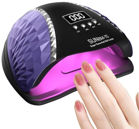 GRILLIN UV LED Nail Lamp, 280W Professional Nail Dryer, This Nail Lamp is Equipped With Automatic Sensor and LCD Display, Which is Suitable For Nail Polish Gel Curing and Polishing Nail Lamp