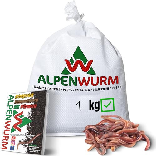 Alpenwurm 3 x 1 kg de vers de compost (min. 3000 pièces) vers de terre, vers de jardin