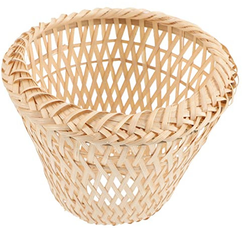 Tofficu Retro Tischlampenschirm Bambus Lampenabdeckung Für Schreibtischlampe Kronleuchter Kleiner Lampenschirm Vintage Design Für Schlafzimmer Arbeitszimmer Zuhause Hotel