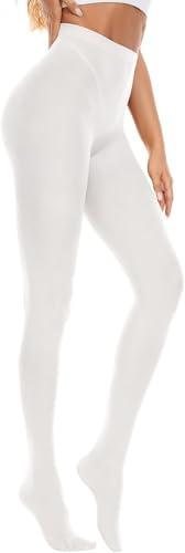 Zando Shape Strumpfhosen Für Damen, Bauchweg 80D Weiß Strumpfhose Tanzstrumpfhose Feinstrumpfhose Kompressionsstrumpfhose Damen, Weiß, 38