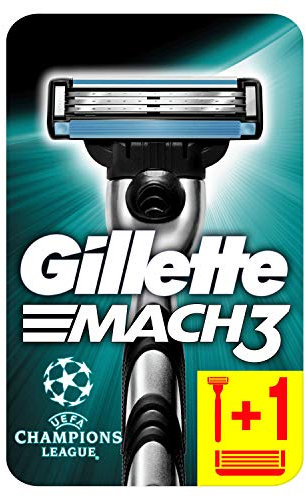 Gillette Mach3 Rasierer + 1 Klinge für Herren mit stärkeren Klingen aus Stahl