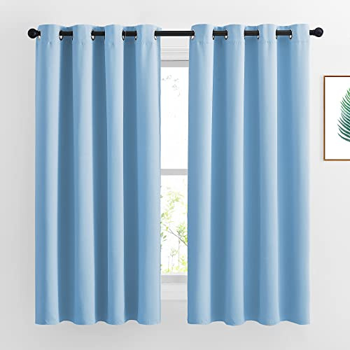NICETOWN - 1 par de Cortinas Opacas con Ojales sólidos (132 cm de Ancho)