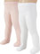 CALZITALY PACK 2 PARES Medias Tupidas para Bebe, Pantis para Recien Nacidos, Blanco, Azul, Rosa, 3-24 Meses, 40 DEN, Made in Italy (1 PAR BLANCO + 1 PAR ROSA CLARITO, 12 Meses)